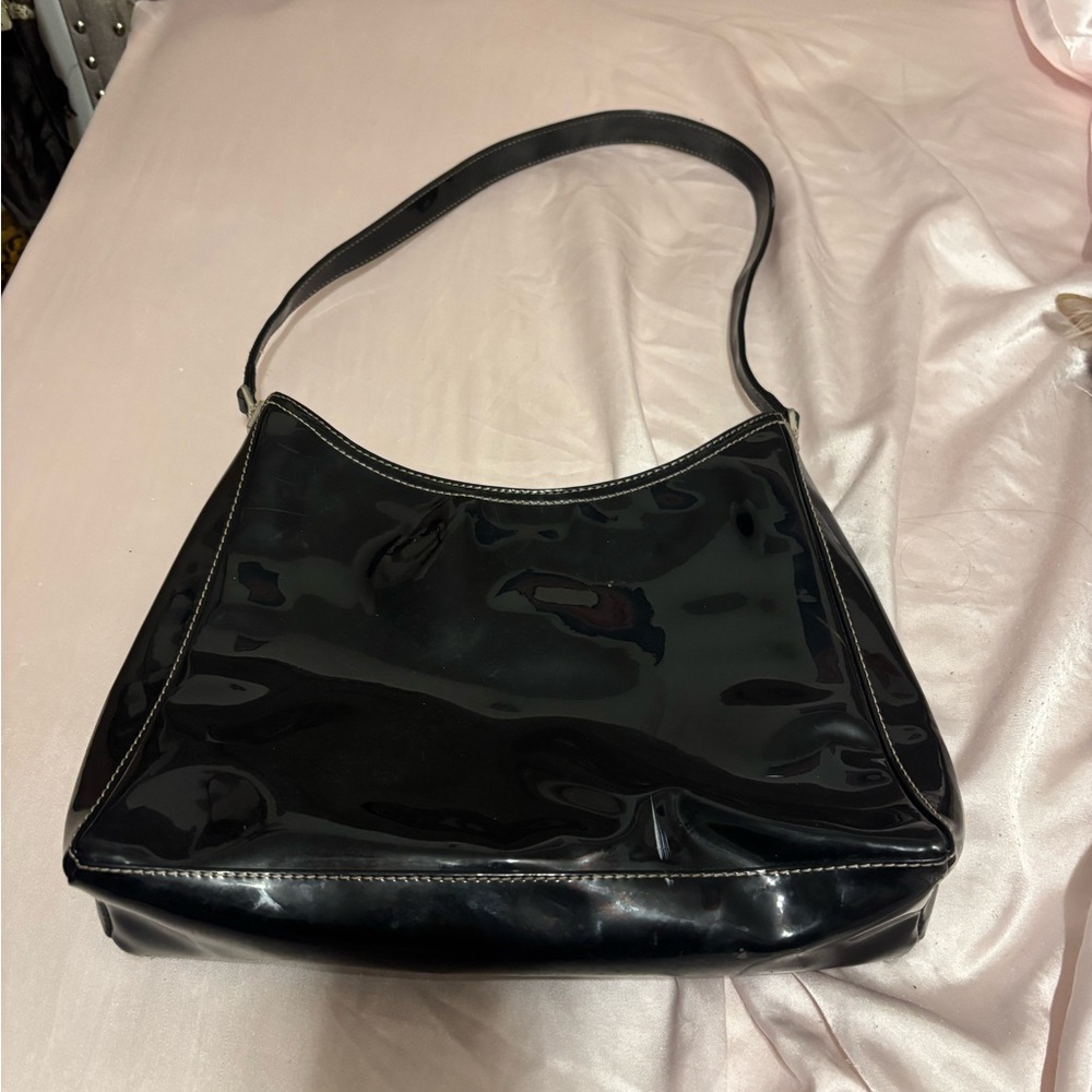 90s Vintage Patent shoulder bag